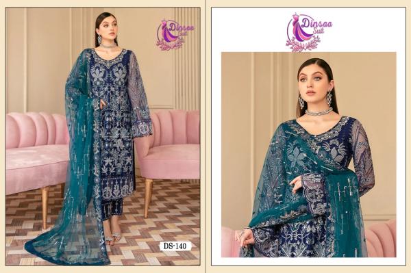 Dinsaa Ramsha 3 Embroidery Georgette Designer Pakistani Salwar Kameez